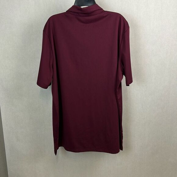 Rock & Roll Denim Mens Polo Shirt Sz XXL Burgundy Maroon Short Sleeve - Picture 5 of 7